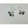 925 Sterling Silver Pearls Dangle Earrings Italy