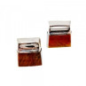 Vintage 925 Sterling Silver Tiger'S eye Stud Earrings