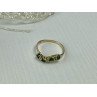 10K Yellow Gold Emeralds & Diamonds Ring Size 6.5