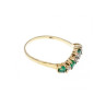 10K Yellow Gold Emeralds & Diamonds Ring Size 6.5