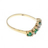10K Yellow Gold Emeralds & Diamonds Ring Size 6.5
