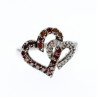 10K White Gold Hessonite & Diamonds 