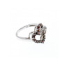 10K White Gold Hessonite & Diamonds 