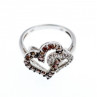 10K White Gold Hessonite & Diamonds 
