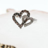 10K White Gold Hessonite & Diamonds 
