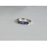 10K White Gold Iolite & Diamond Ring Size 7.5