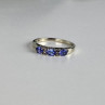 10K White Gold Iolite & Diamond Ring Size 7.5