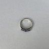 10K White Gold Iolite & Diamond Ring Size 7.5