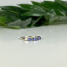 10K White Gold Iolite & Diamond Ring Size 7.5