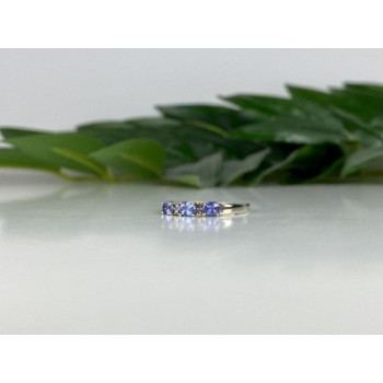 10K White Gold Iolite & Diamond Ring Size 7.5