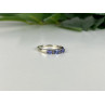 10K White Gold Iolite & Diamond Ring Size 7.5
