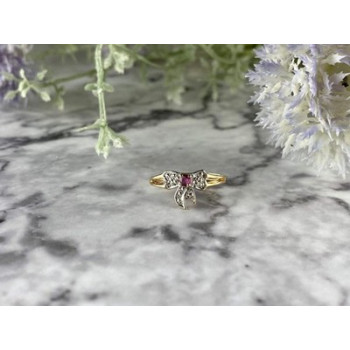 10K Yellow  Gold Spinel & Diamonds 