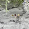 10K Yellow Gold Spinel & Diamonds 