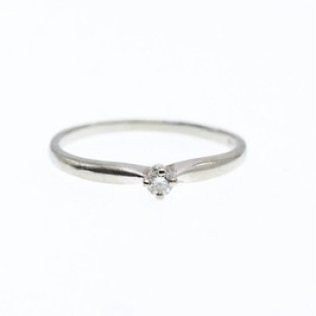 10K White Gold Diamond Ring Size 5.5