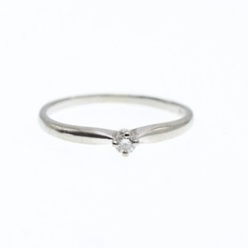 10K White Gold Diamond Ring Size 5.5