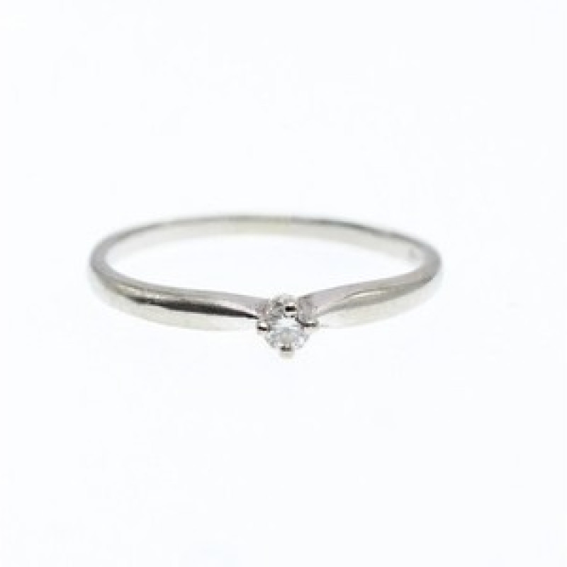 10K White Gold Diamond Ring Size 5.5