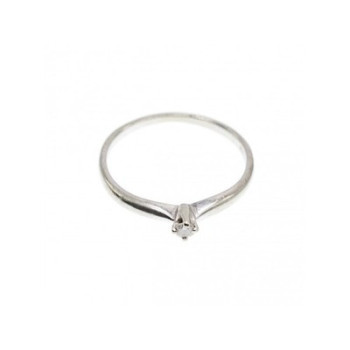10K White Gold Diamond Ring Size 5.5