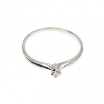 10K White Gold Diamond Ring Size 5.5