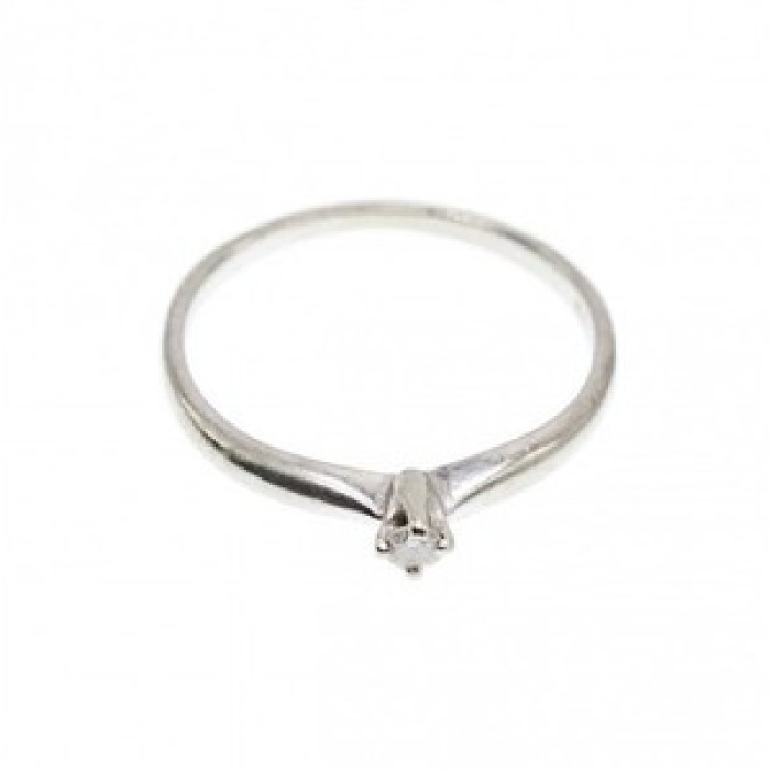10K White Gold Diamond Ring Size 5.5