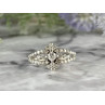 14K White Gold Diamonds Ring Size 6.5