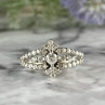 14K White Gold Diamonds Ring Size 6.5