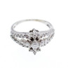 14K White Gold Diamonds Ring Size 6.5