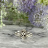 14K White Gold Diamonds Ring Size 6.5