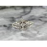 14K White Gold Diamonds Ring Size 6.5