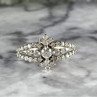 14K White Gold Diamonds Ring Size 6.5