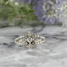 14K White Gold Diamonds Ring Size 6.5