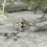 14K White Gold Diamonds Ring Size 6.5