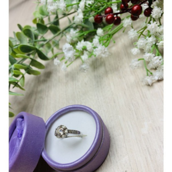 925 Sterling Silver Clear Quartz Ring Size 6.5