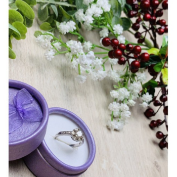 925 Sterling Silver Clear Quartz Ring Size 6.5