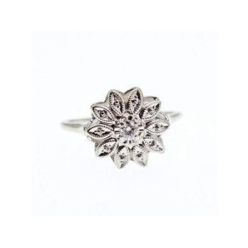 14K White Gold Diamond 0.1 ct 