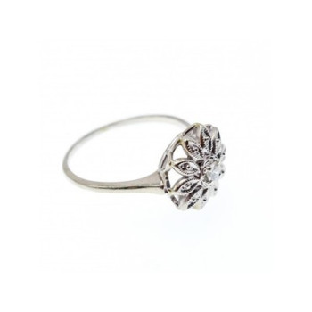14K White Gold Diamond 0.1 ct 