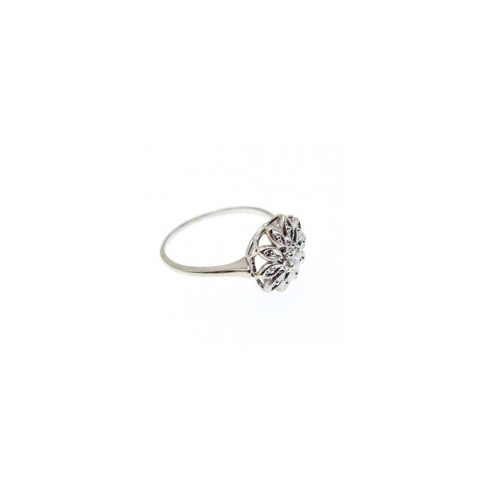 14K White Gold Diamond 0.1 ct 