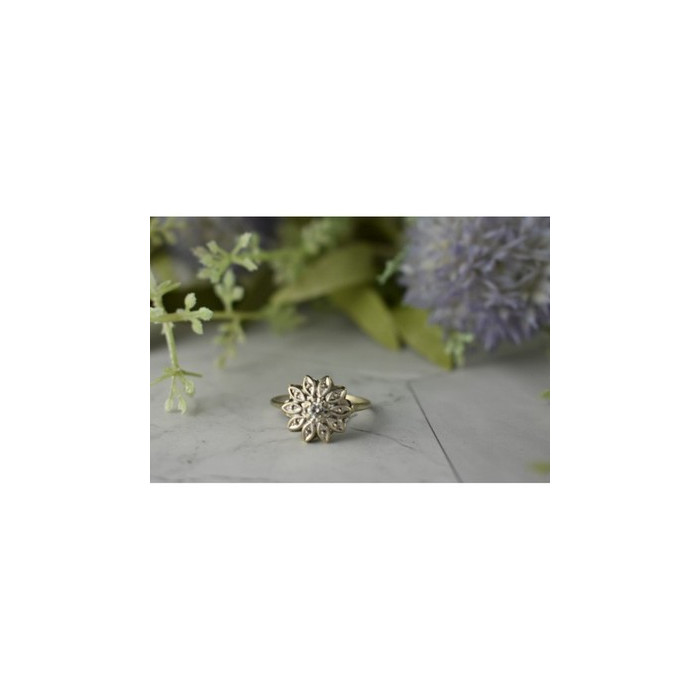 14K White Gold Diamond 0.1 ct 