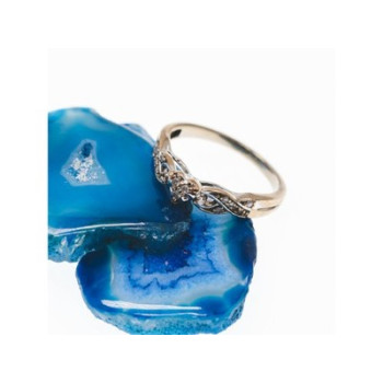 10K White Gold Diamonds Ring Size 7.5