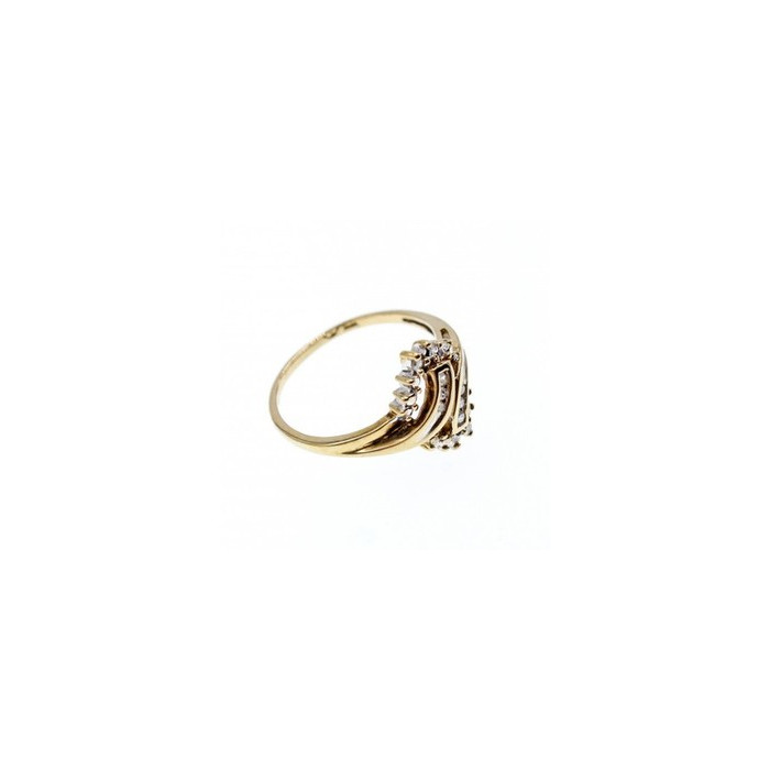 10K Yellow Gold Diamonds Ring Size 7.5