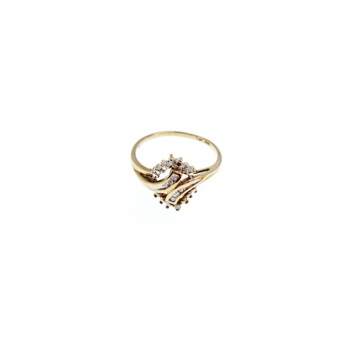 10K Yellow Gold Diamonds Ring Size 7.5