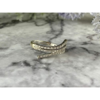 14K White Gold Diamonds Ring Size 8.5