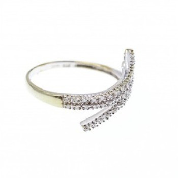 14K White Gold Diamonds Ring Size 8.5