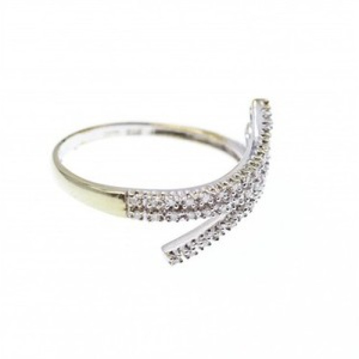 14K White Gold Diamonds Ring Size 8.5