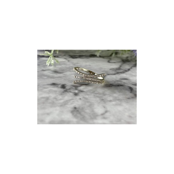 14K White Gold Diamonds Ring Size 8.5