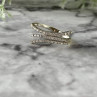 14K White Gold Diamonds Ring Size 8.5