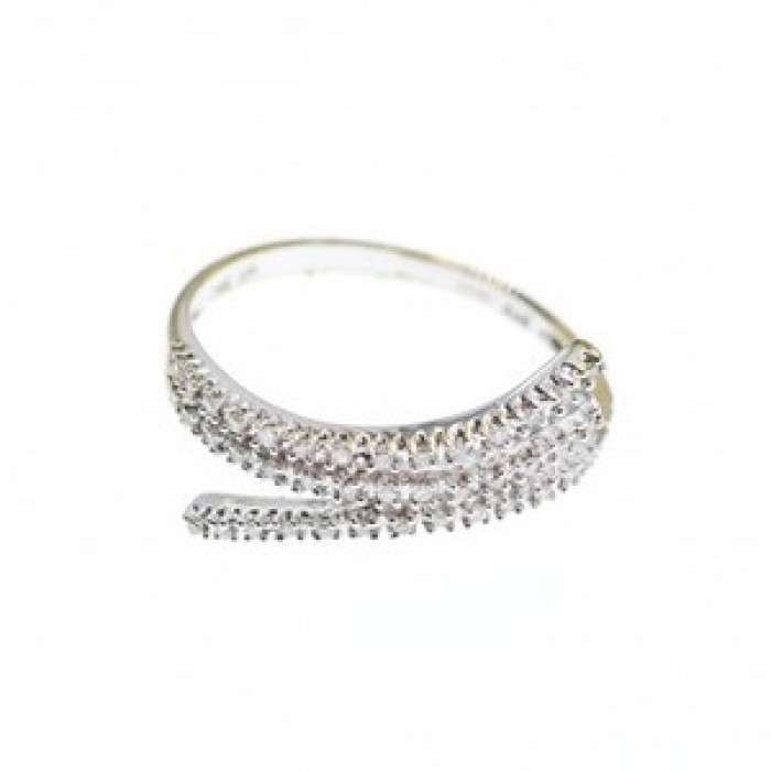 14K White Gold Diamonds Ring Size 8.5