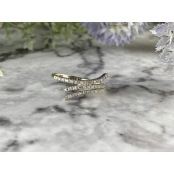 14K White Gold Diamonds Ring Size 8.5