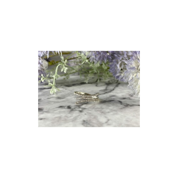 14K White Gold Diamonds Ring Size 8.5