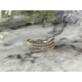 14K White Gold Diamonds Ring Size 8.5