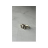 10K White Gold Black Spinel & Diamonds Ring Size 7.5